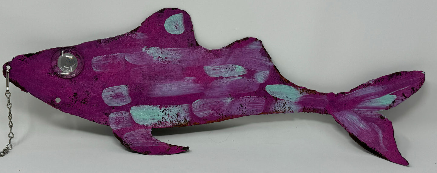 Rustic handmade hanging fish