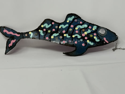 Rustic handmade hanging fish